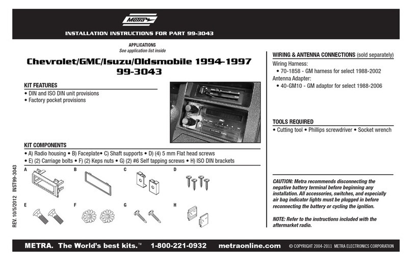 Metra Electronics 99-3043 installation instructions