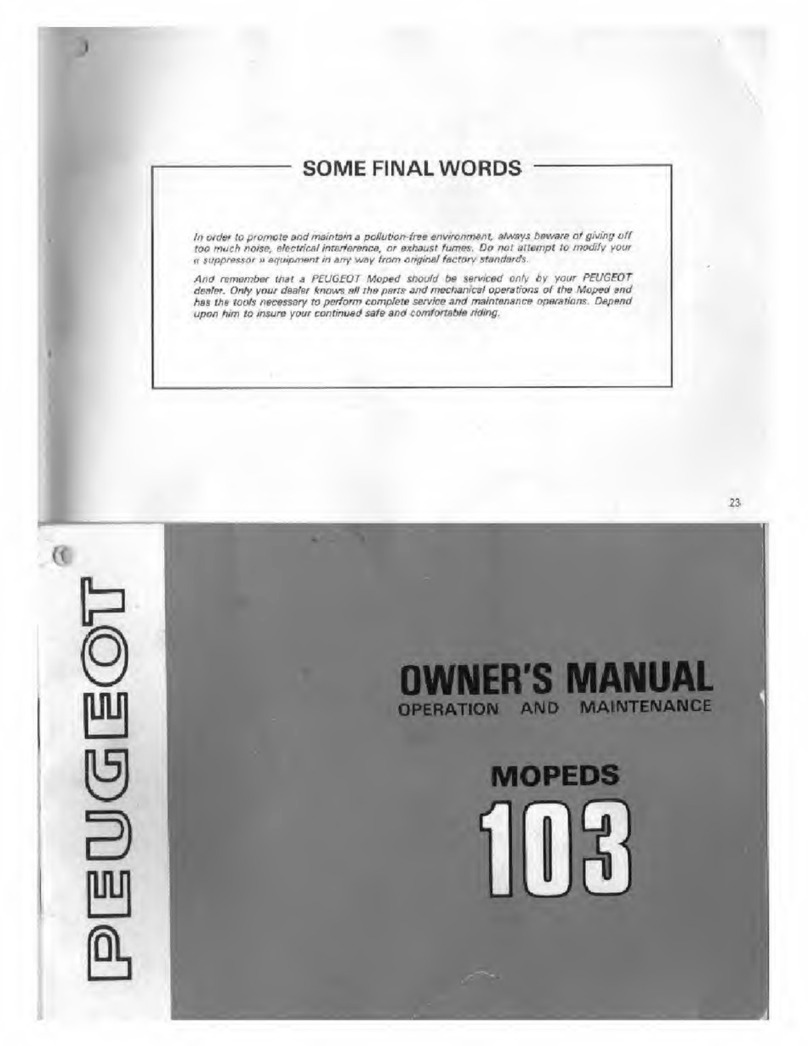 PEUGEOT 103 LS-U1 owner's manual