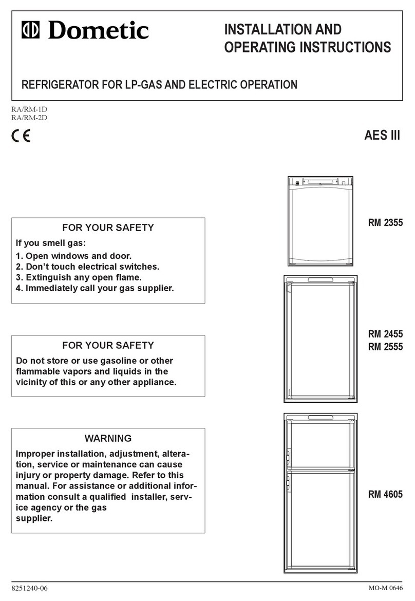 Dometic RM 2355 and Installation and operating instructions