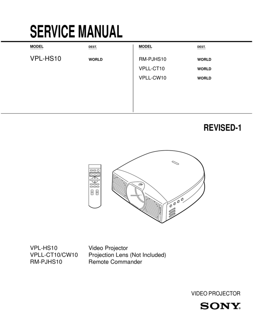 Sony VPL-HS10 Marketing Specifications & Features User manual