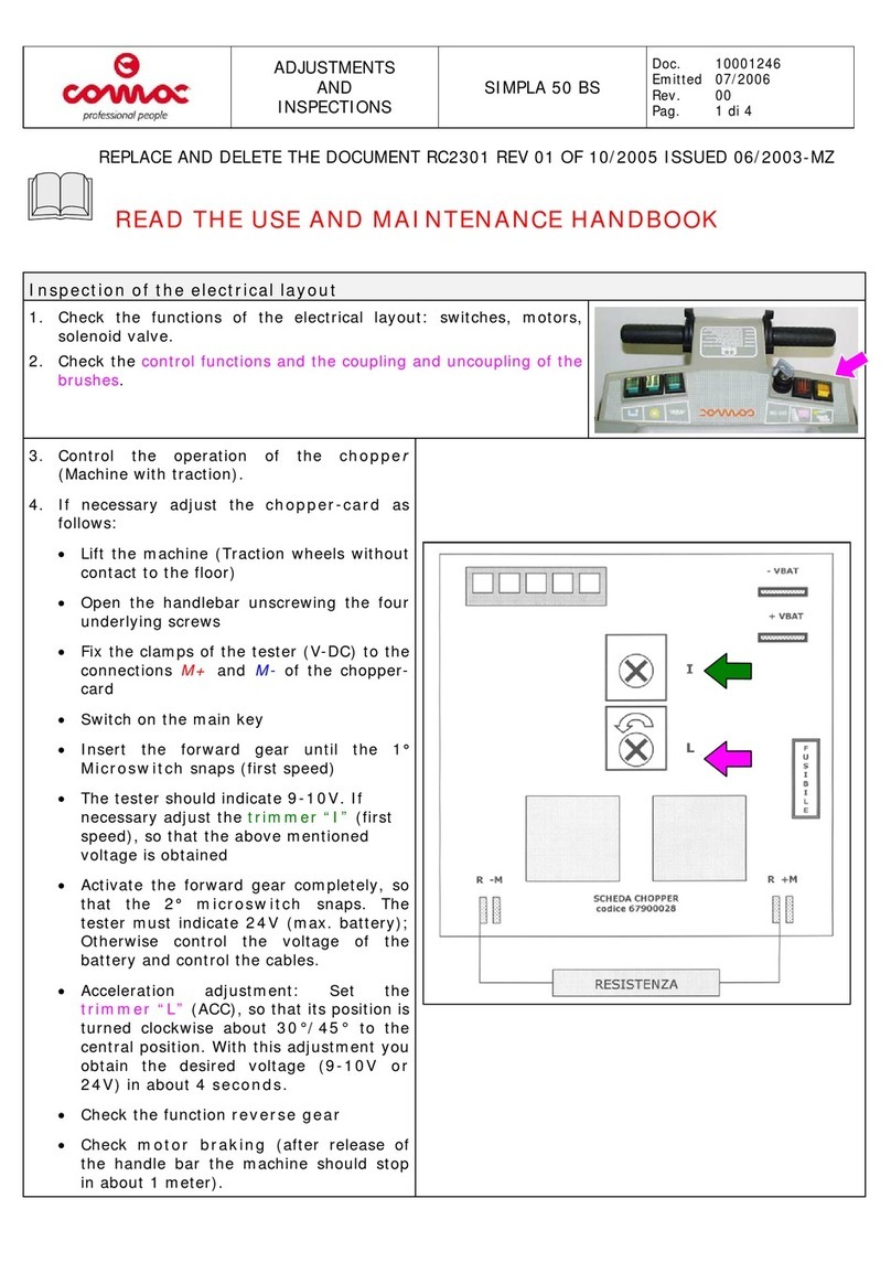 COMAC SIMPLA 50 BS Use and maintenance handbook