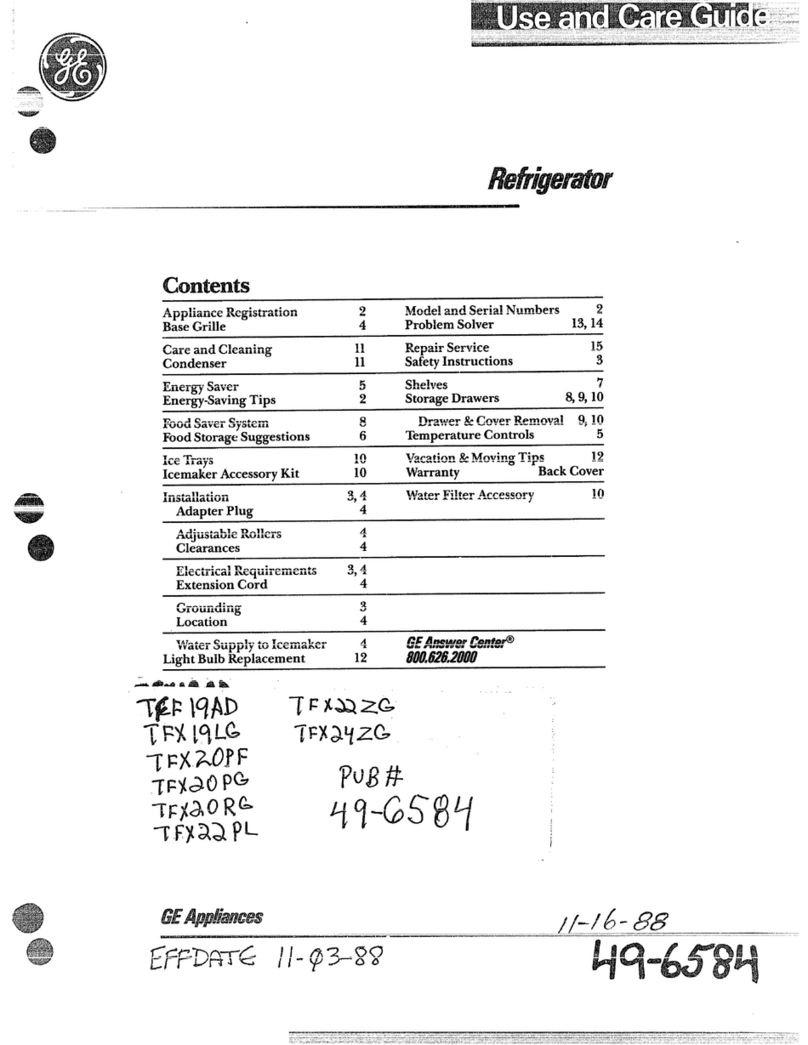 GE TFF19AD User manual