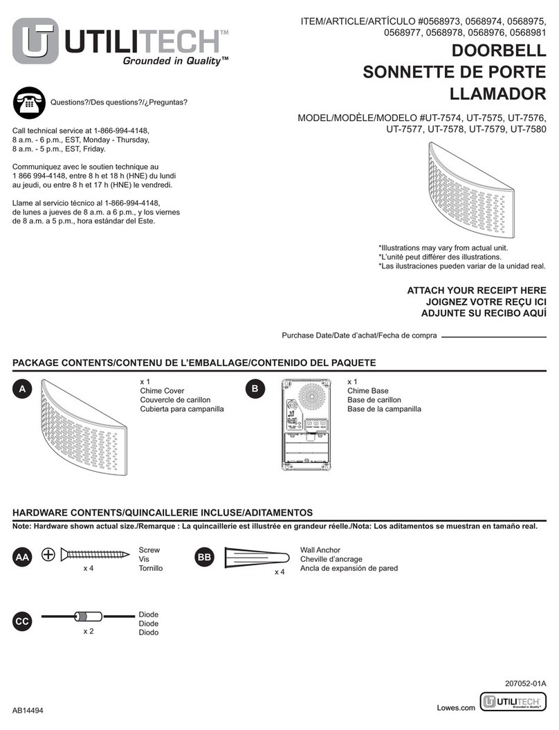 Utilitech UT-7574 user guide Utilitech UT-7574 user guide