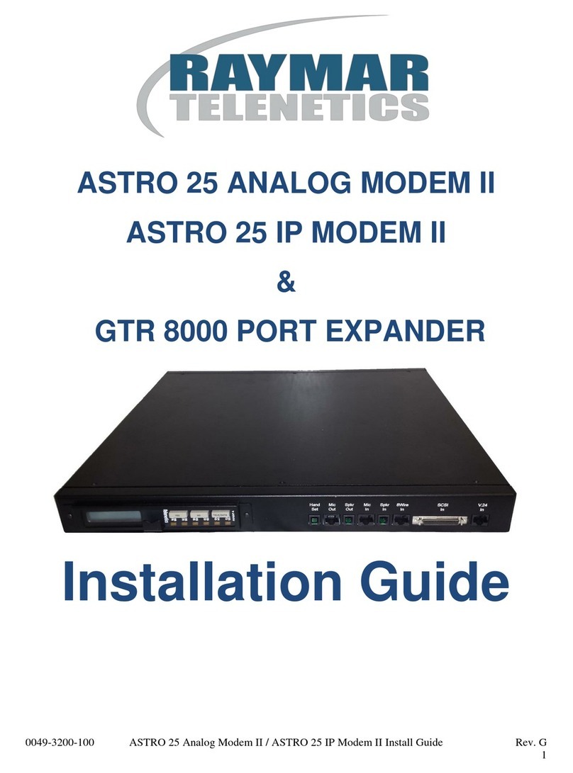 Raymar ASTRO 25 Analog Modem II User manual