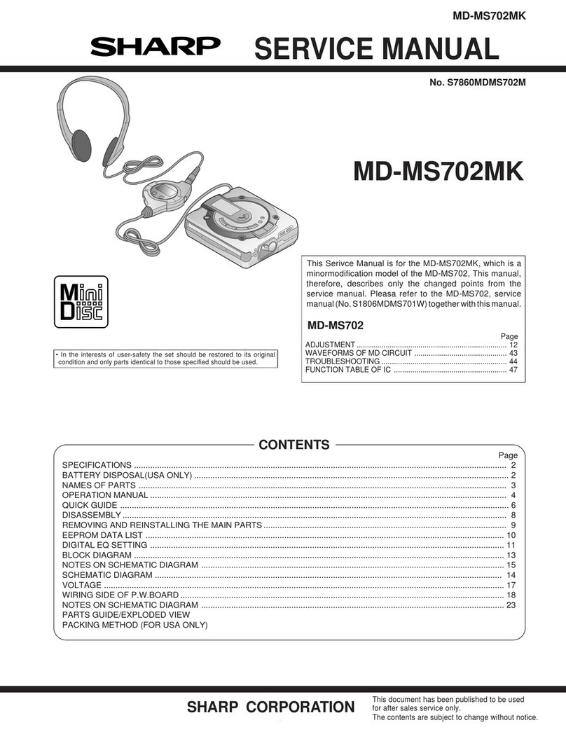 Sharp MD-MS702MK User manual Sharp MD-MS702MK User manual