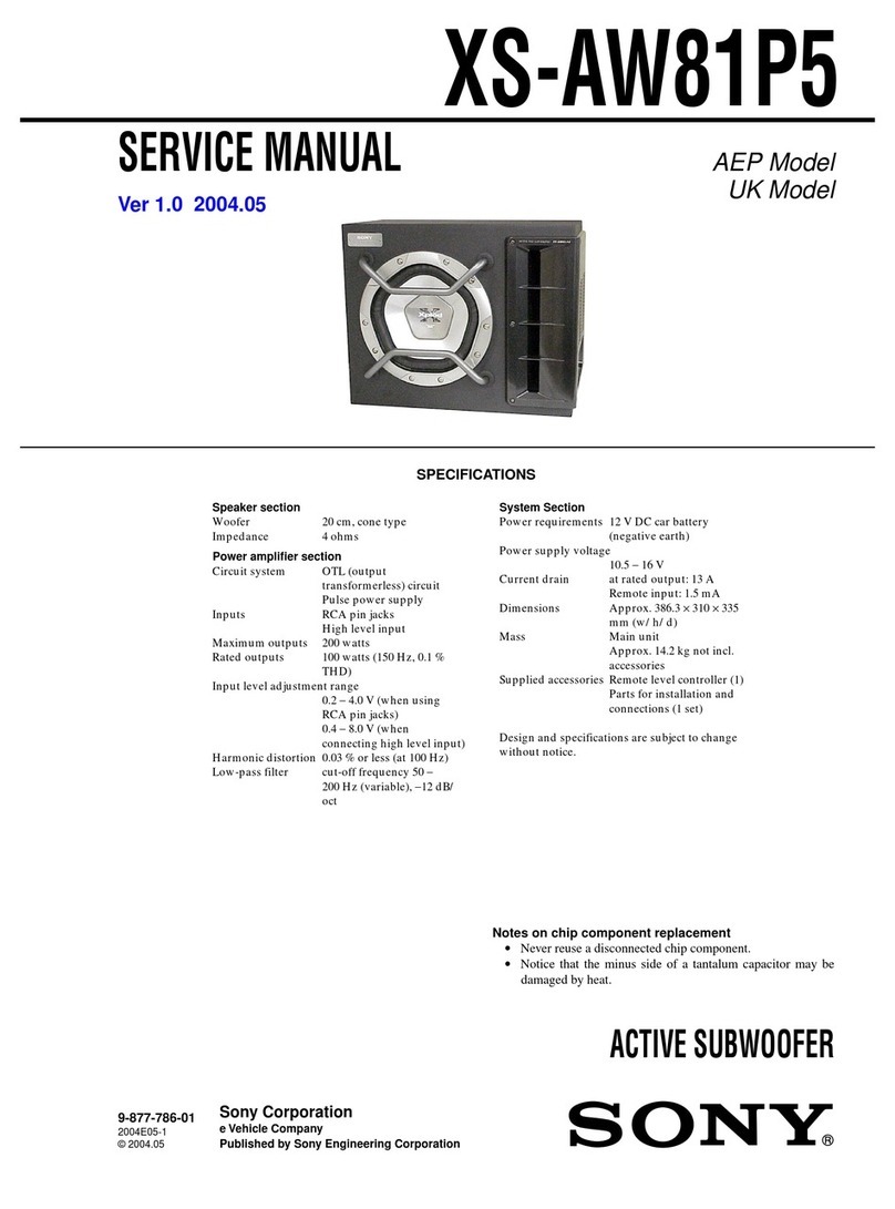 Sony XS-AW81P5 Service manual