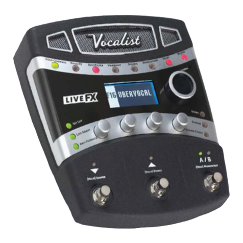 digi-tech Vocalist Live FX User manual