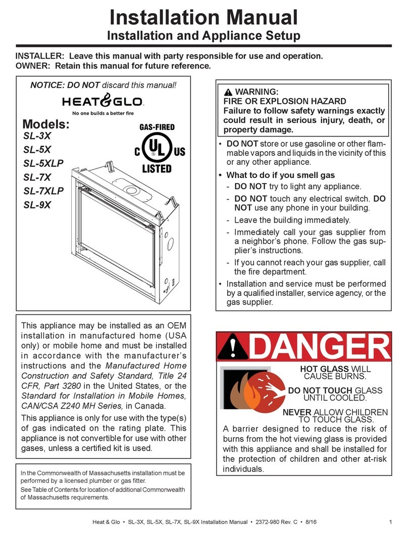 HEAT GLO SL-3X installation manual