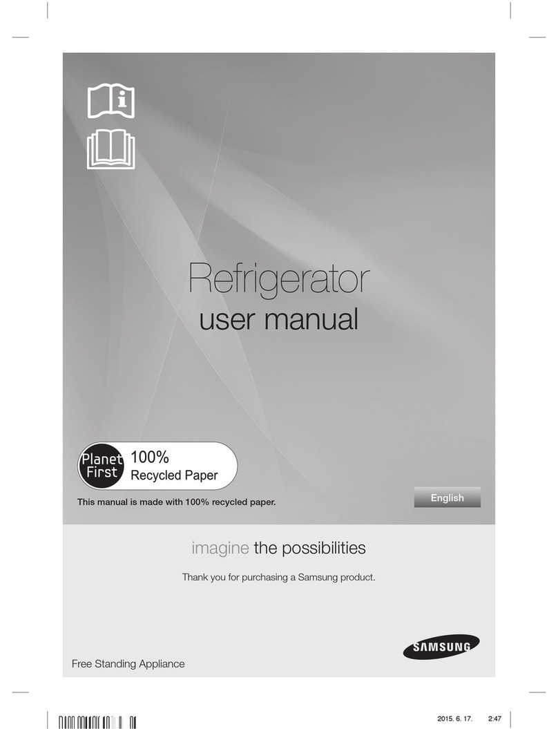 Samsung RL55VTEBG Premium 2m Fridge Freezer User manual