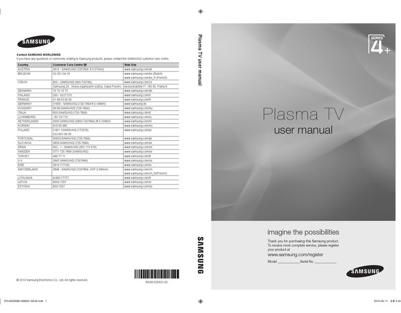 Samsung PS42C450B1W User manual