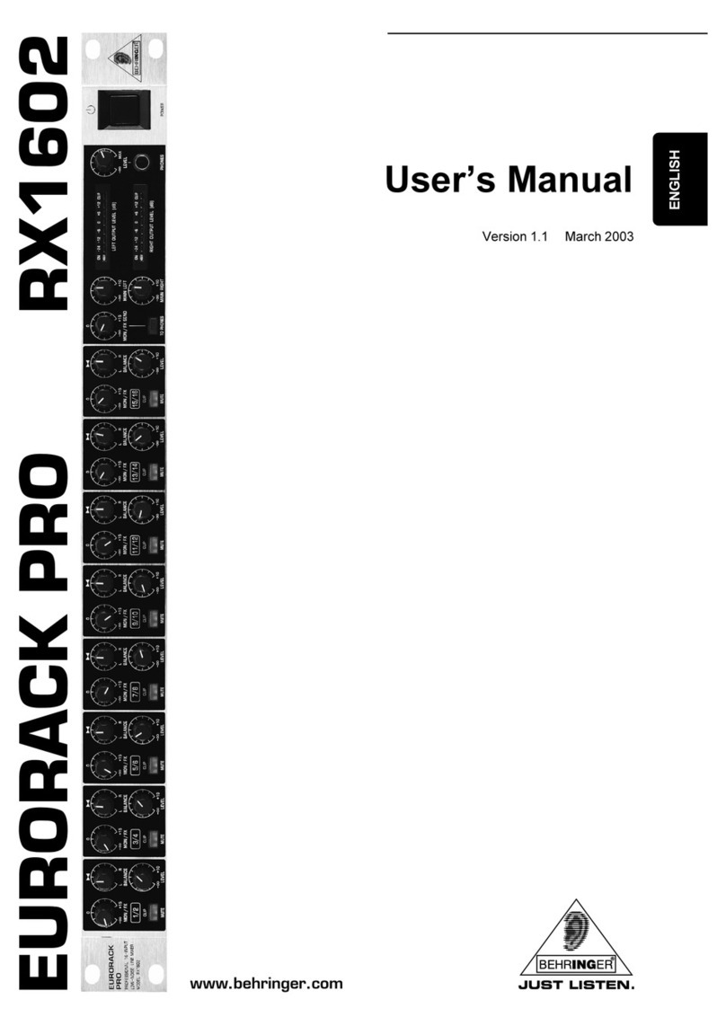 Behringer Europack Pro RX1602 user manual