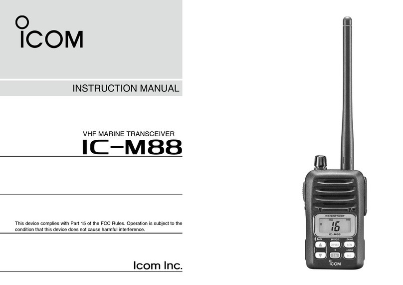 Icom IC-M88 Instruction Manual