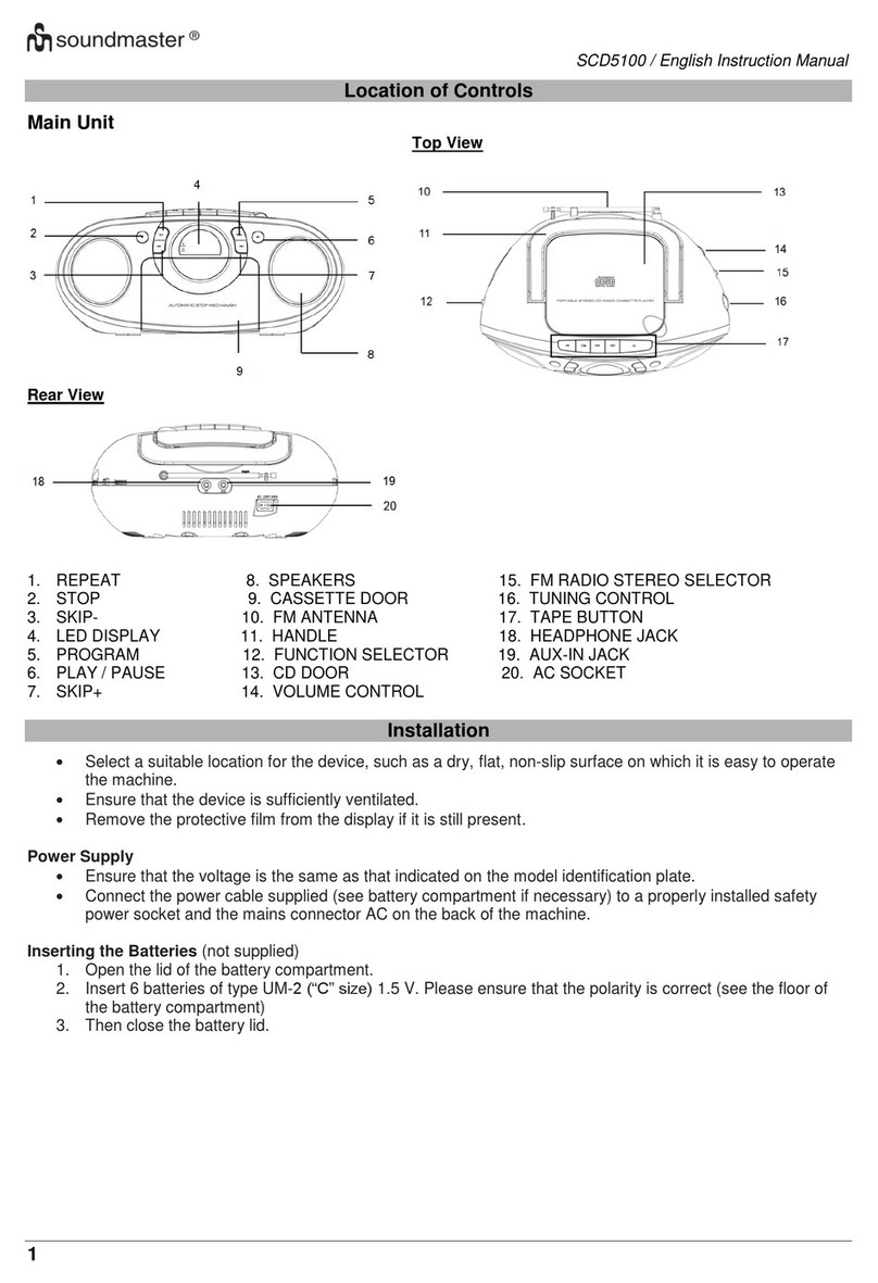 SOUNDMASTER SCD5100 instruction manual