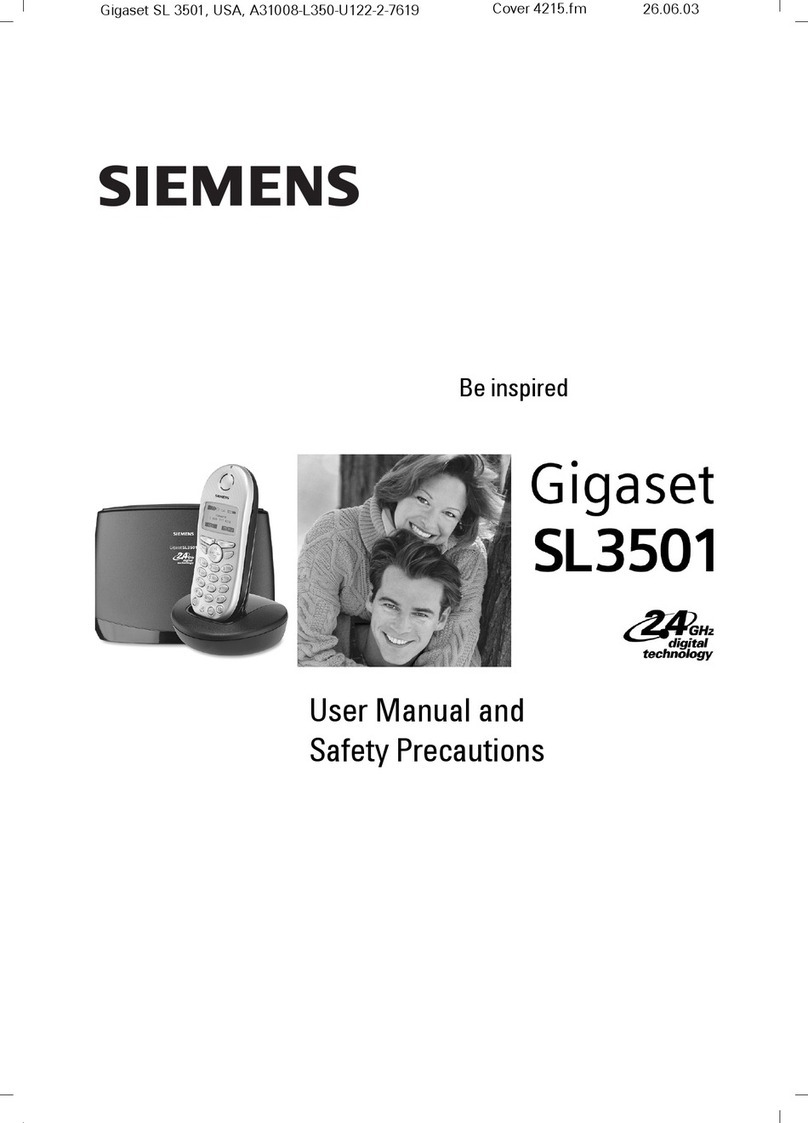 Gigaset SL3501 User manual and safety precautions
