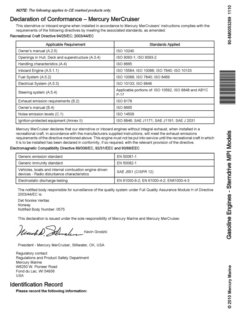 MerCruiser Sterndrive 4.3 MPI User manual