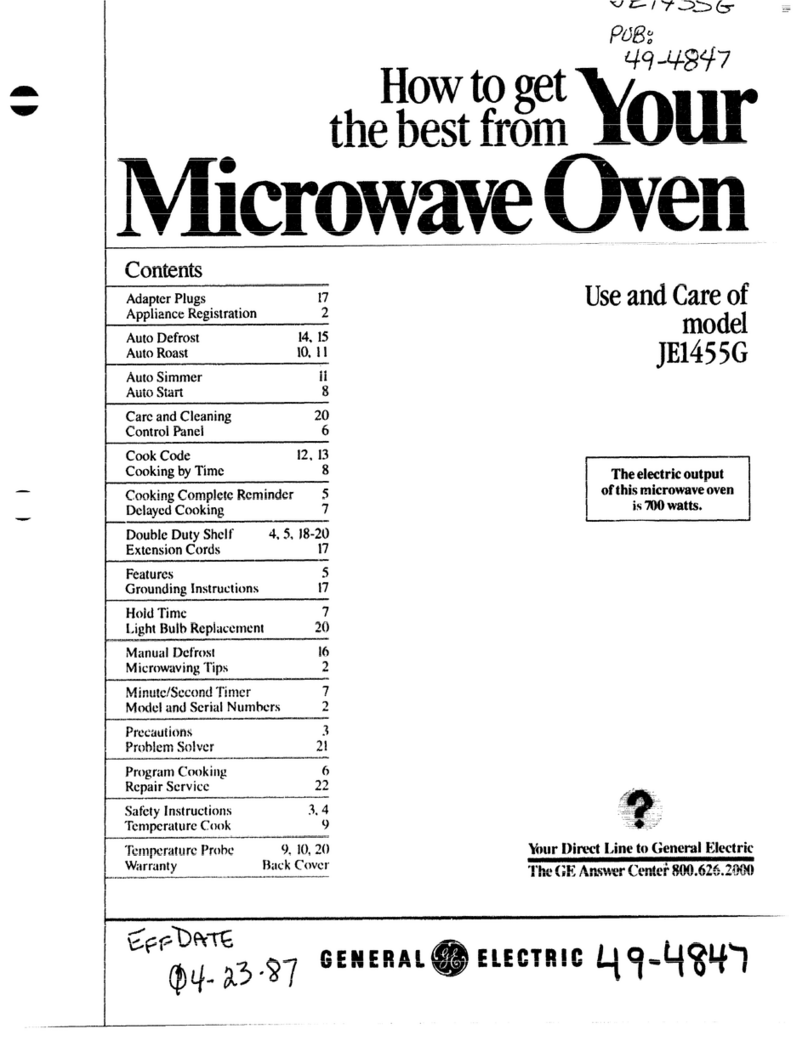 GE JE1455G Installation instructions