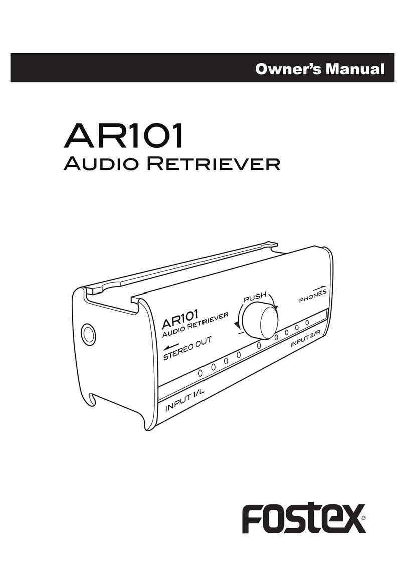 Fostex AR1O1 owner's manual