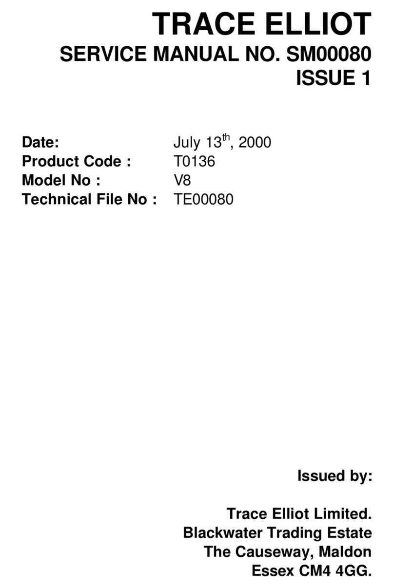 TRACE ELLIOT V-TYPE V8 Service manual