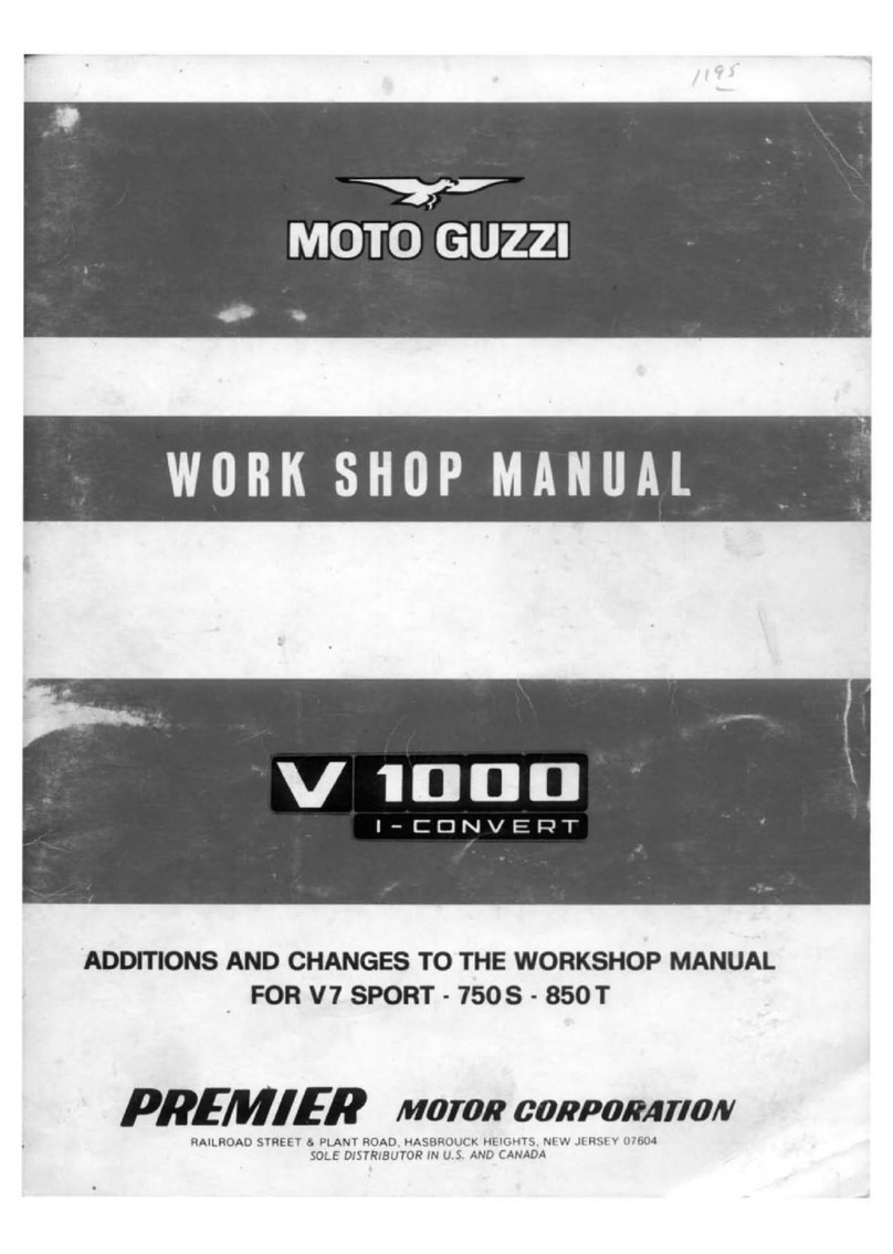 MOTO GUZZI V1000 I-Convert Instruction manual