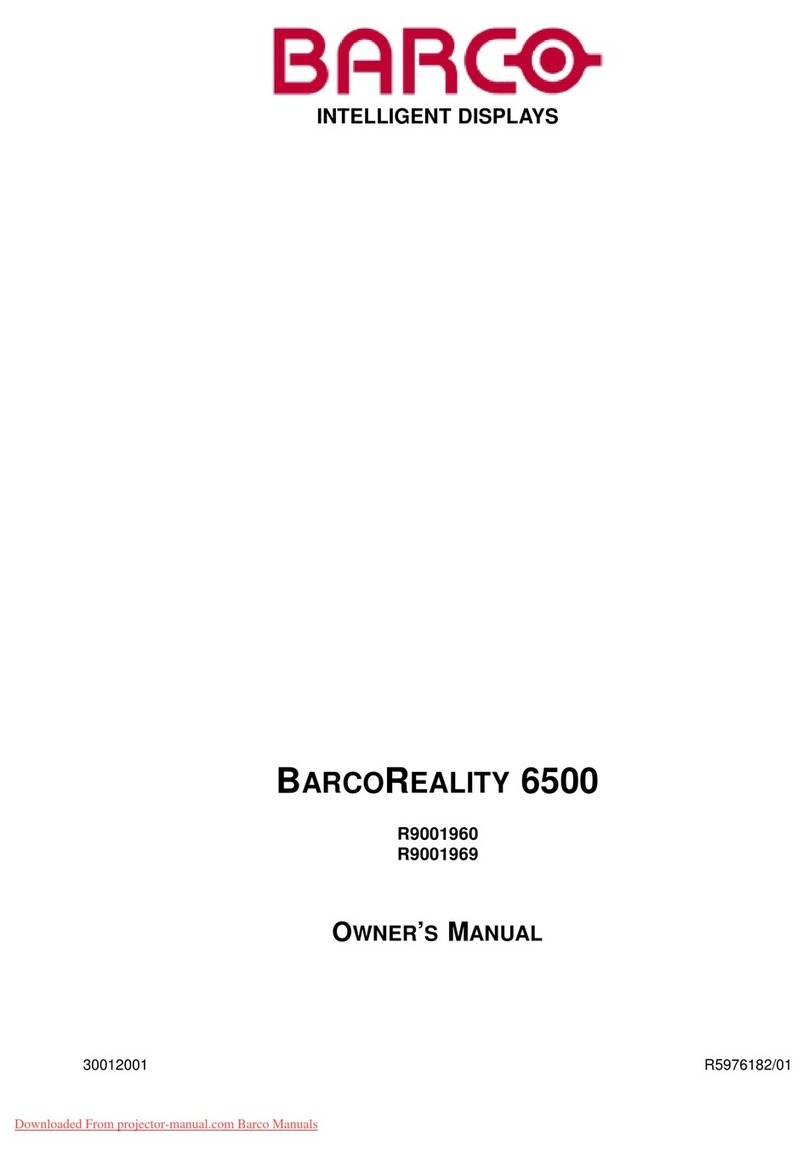 Barco BARCOREALITY 6500 owner's manual