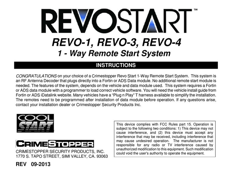 CrimeStopper REVO-1 Series instruction manual