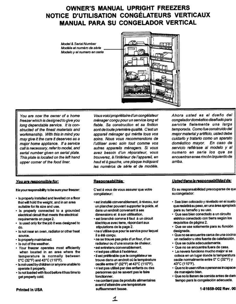 Whirlpool CFU1236ARW User manual