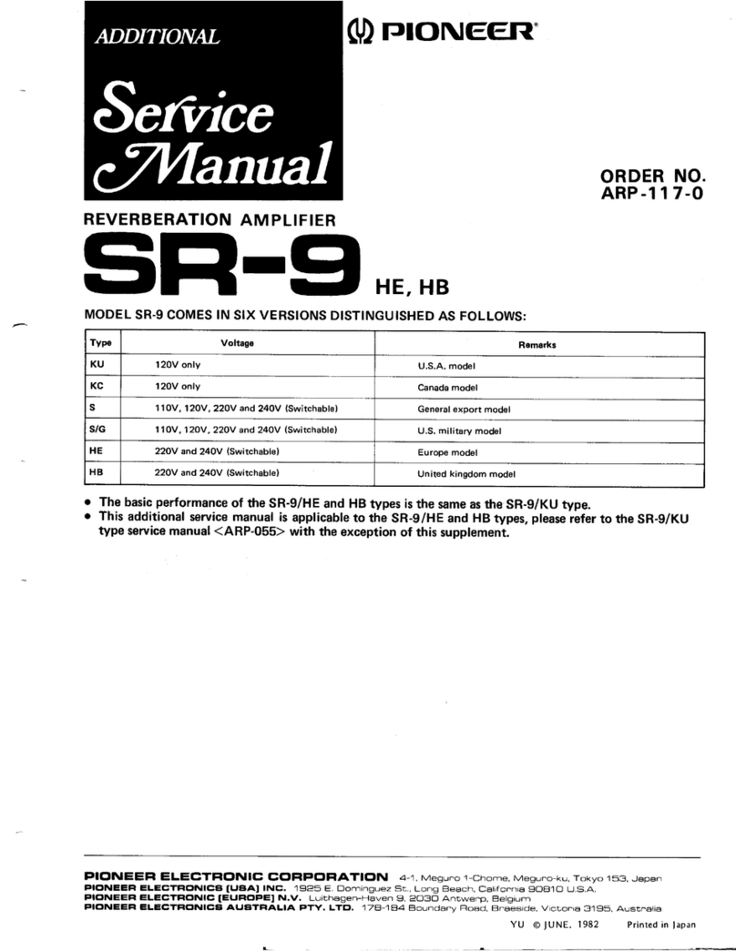 Pioneer SR-9 User manual
