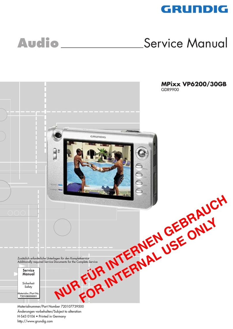 Grundig MPi SERIES VP6200/30GB Service manual