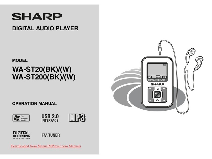 Sharp WA-ST20(BK)/(W) User manual Sharp WA-ST20(BK)/(W) User manual