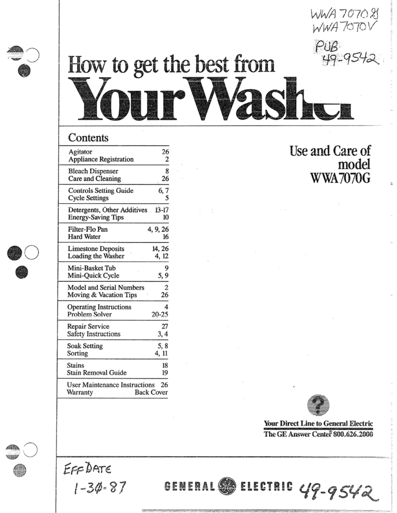 GE WA7070G Installation instructions GE WA7070G Installation instructions