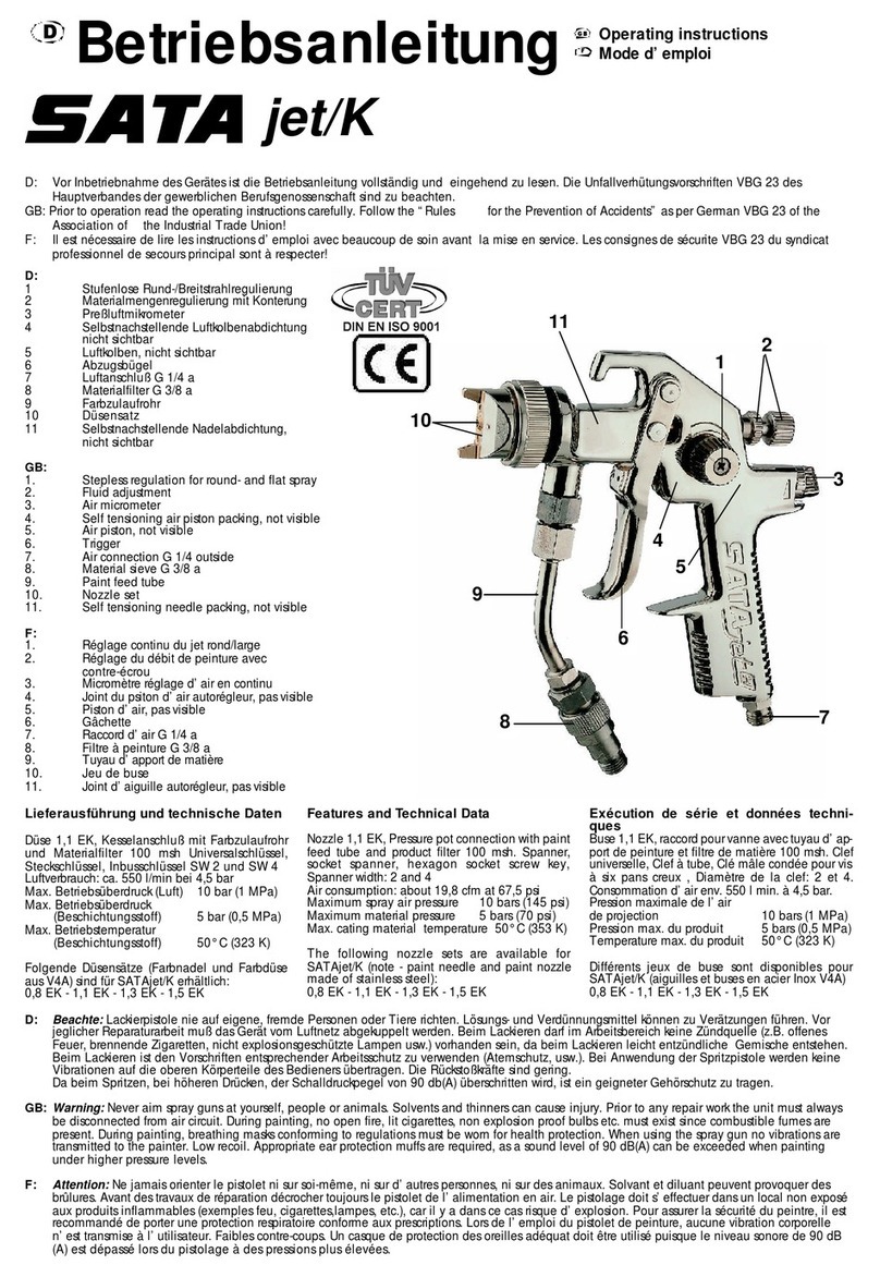 SATA Jet/K operating instructions