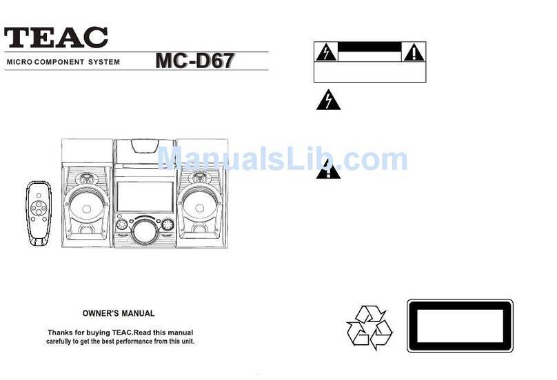 Teac MC-D67 owner's manual