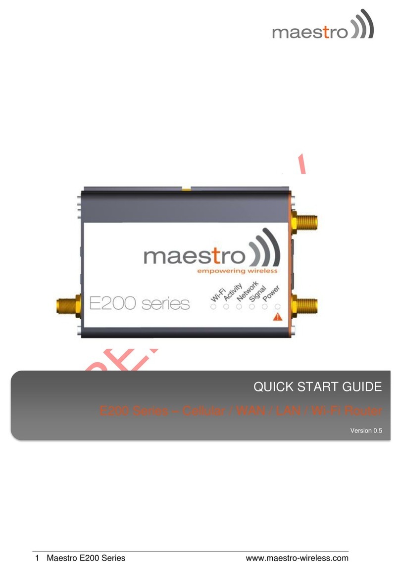 Maestro e200 series quick start guide