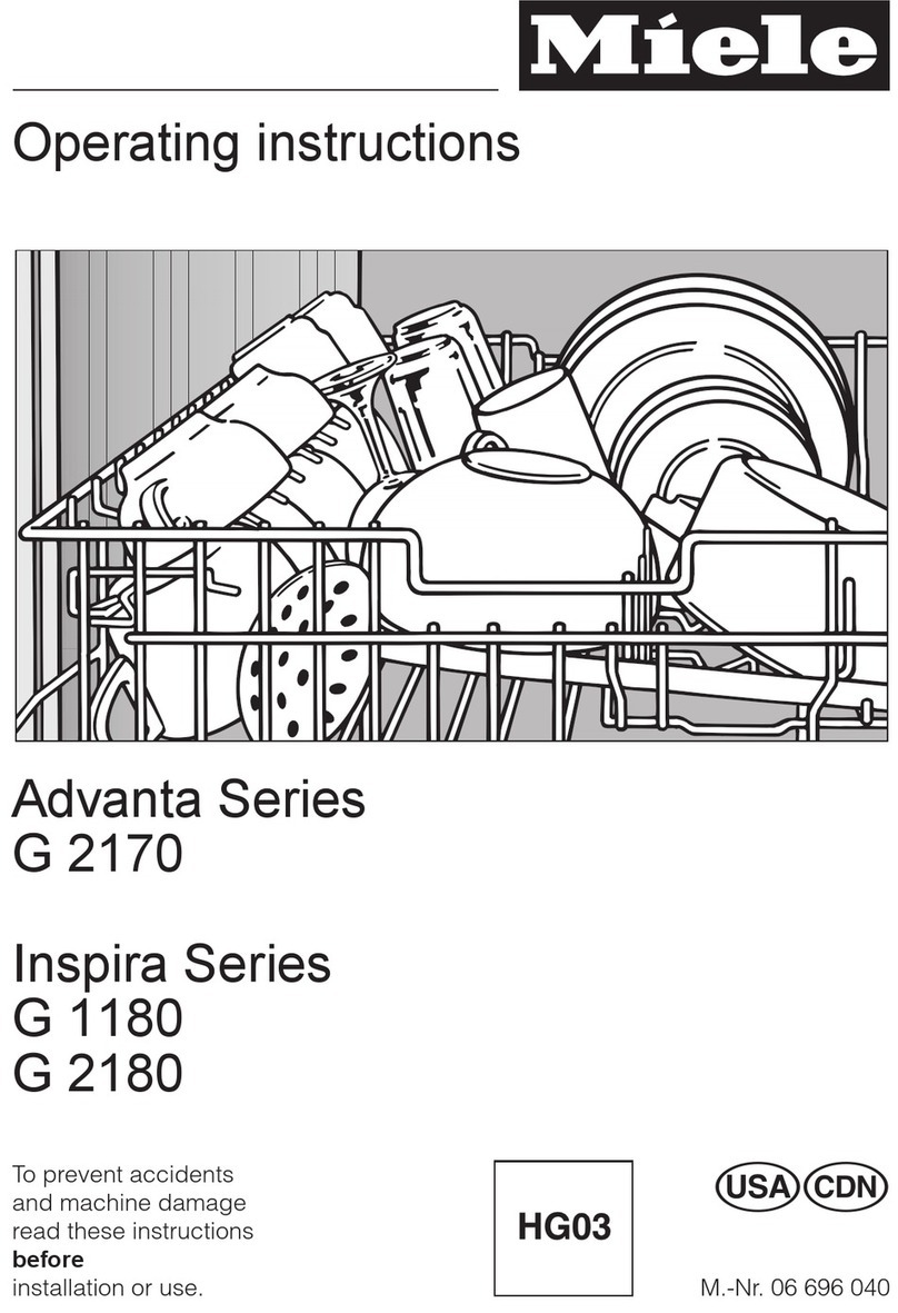 Miele ADVANTA G 2170 operating instructions