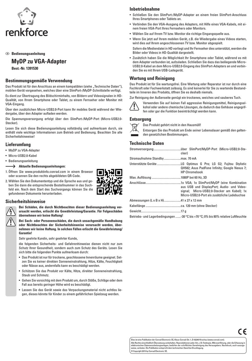 Renkforce SlimPort User manual