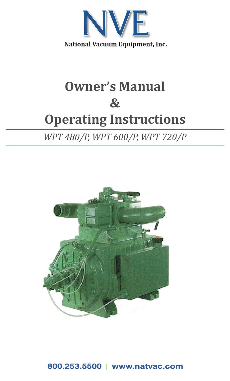 National Vacuum Equipment WPT 480/P Owner's Manual and Operating Instructions
