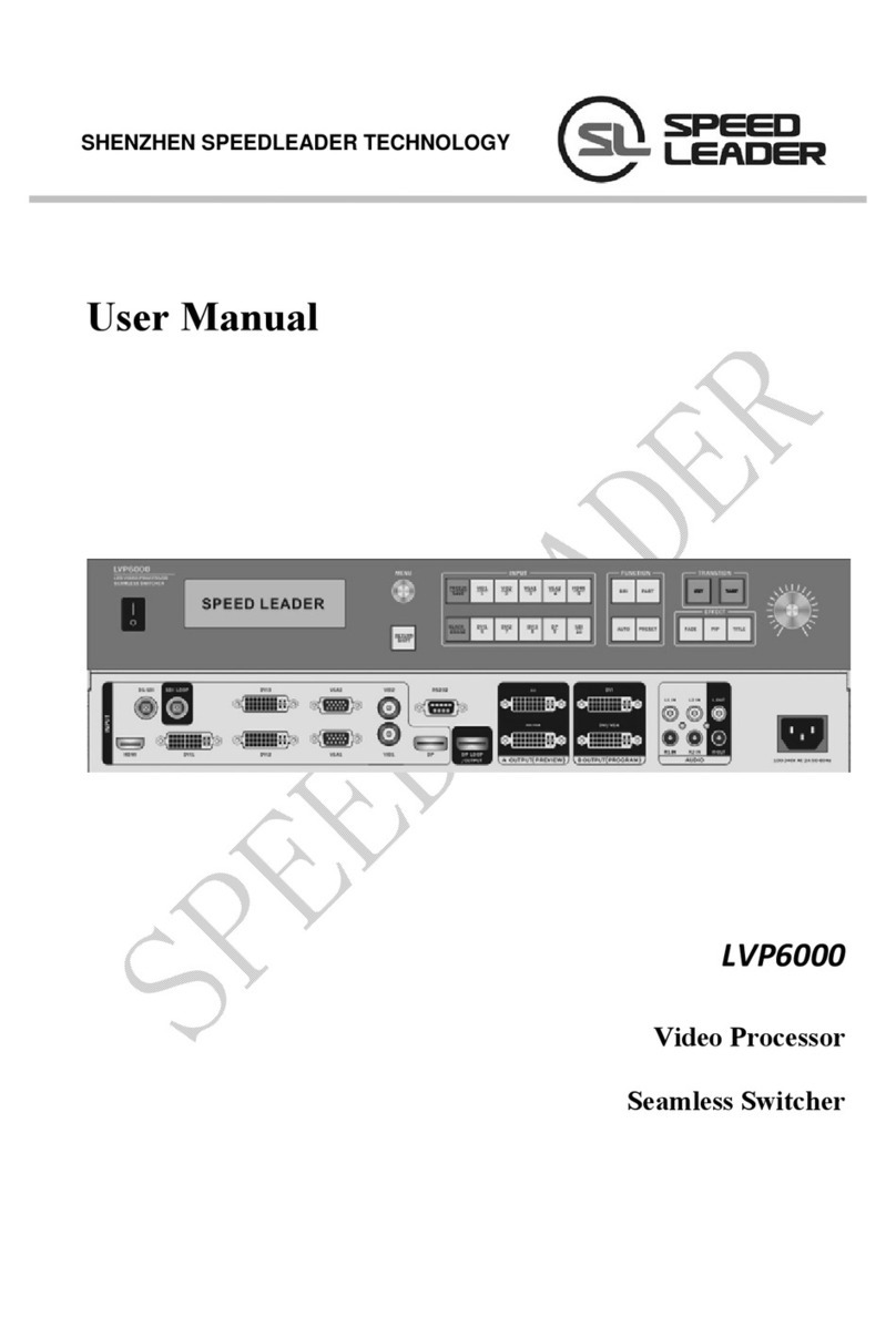 SPEED LEADER LVP6000 User manual