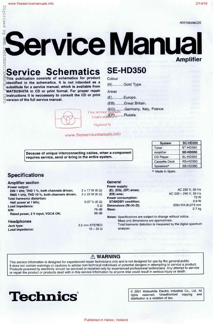 Technics SE-HD350 Building instructions