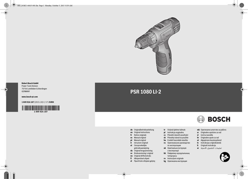 Bosch PSR 1080 LI-2 User manual