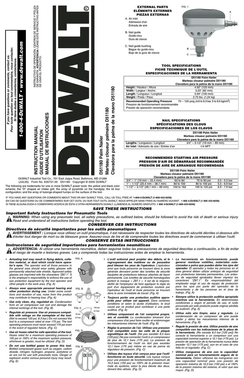 DeWalt D51180 instruction manual