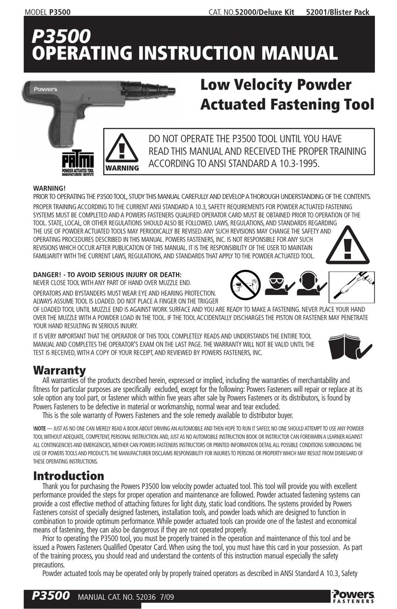 Powers P3500 Operating instructions manual