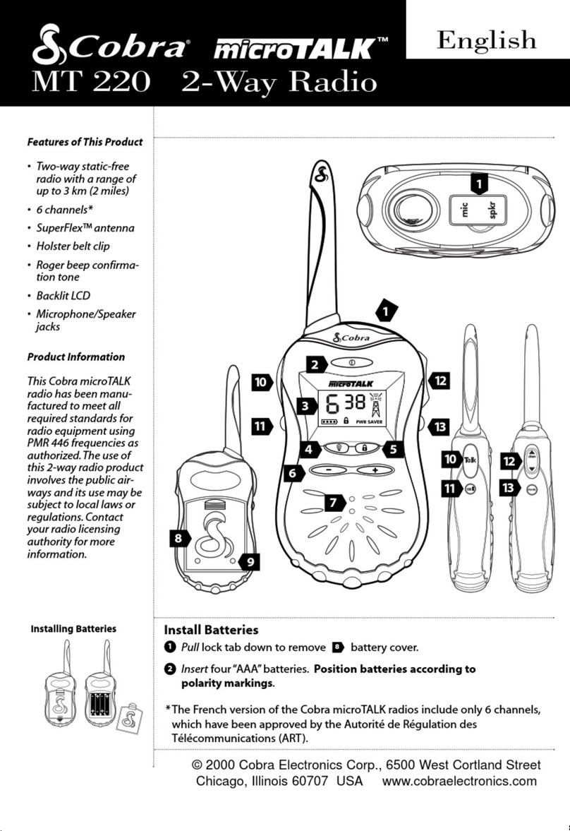 Cobra MT 220 manual