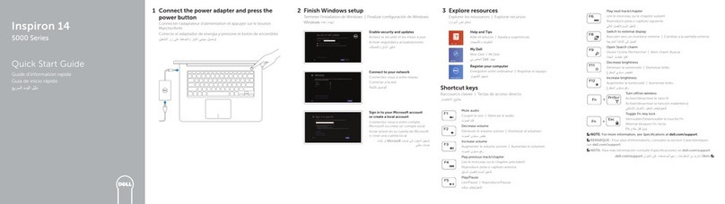 Dell Inspiron 14 5000 Series quick start guide