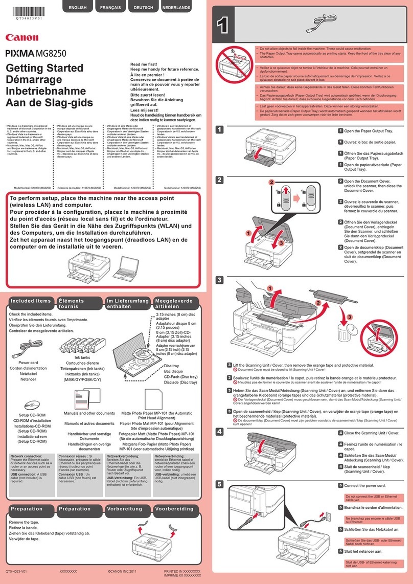 Canon PIXMA MG8250 User manual