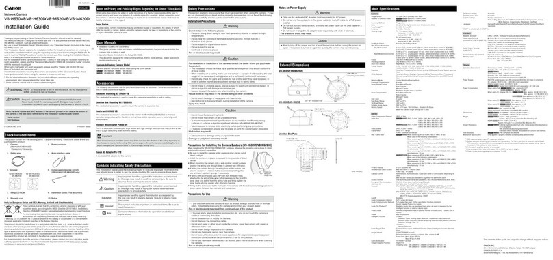 Canon VB-H630d User manual