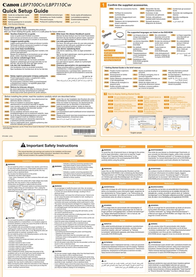 Canon LBP7100Cn User manual