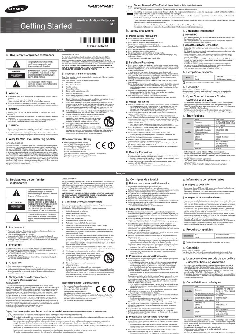 Samsung Shape WAM-750 Getting started