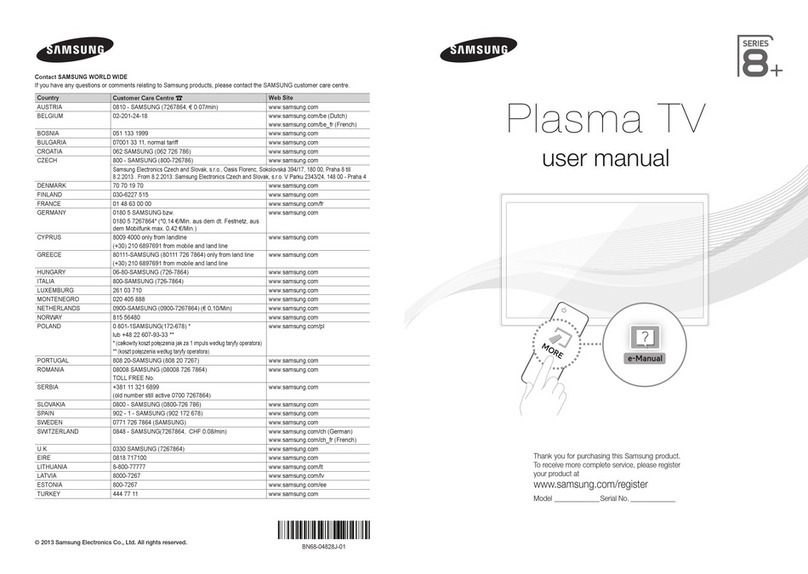 Samsung PS51F8505 User manual