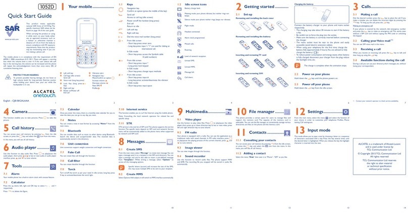 Alcatel One Touch 1052D User manual