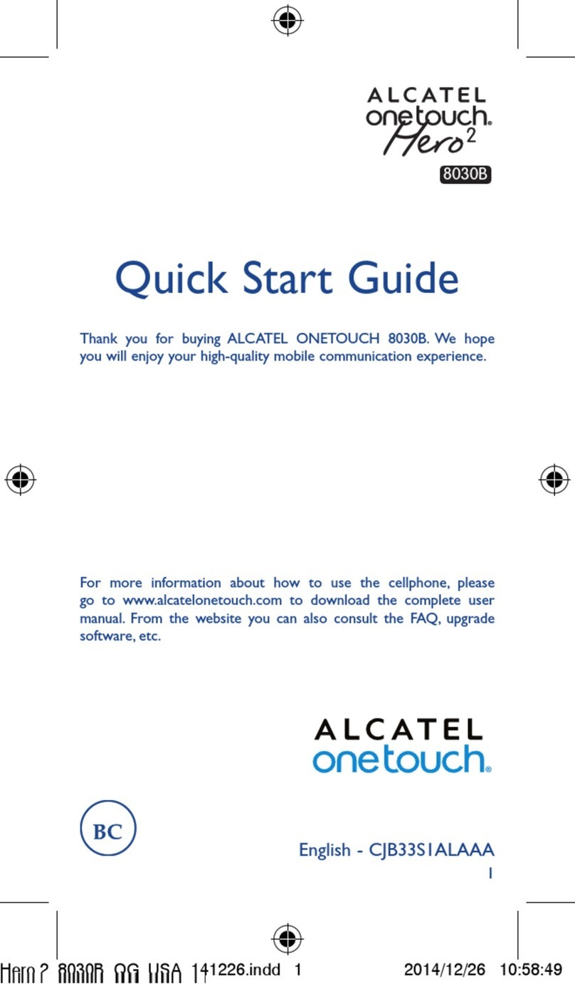 Alcatel HERO 2 8030B quick start guide